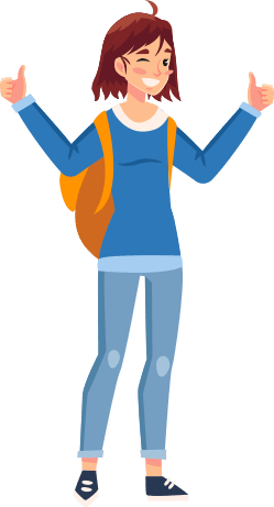 Happy student with expert assignment help